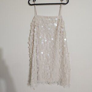 H&M Flower Shaped Sequin Embellished Slip Dress
